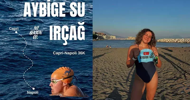 Aybige Su Irçağ, Capri Napoli Maratonu nu tamamlayan ‘İlk Türk Kadın Yüzücü’ olarak tarihe geçti