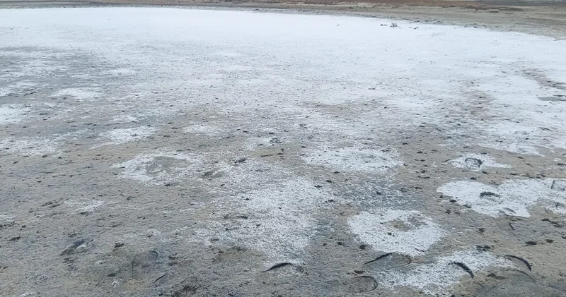 Edirne de tuz gölü ortaya çıktı