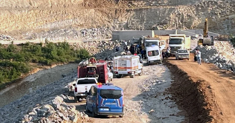Adana da baraj göleti inşaatında göçük: Can kaybı var