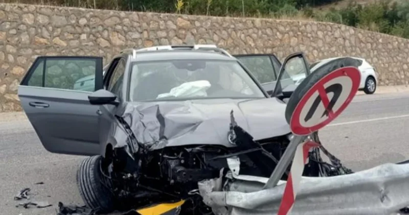Tokat ta otomobilin bariyerlere çarpması sonucu 8 kişi yaralandı