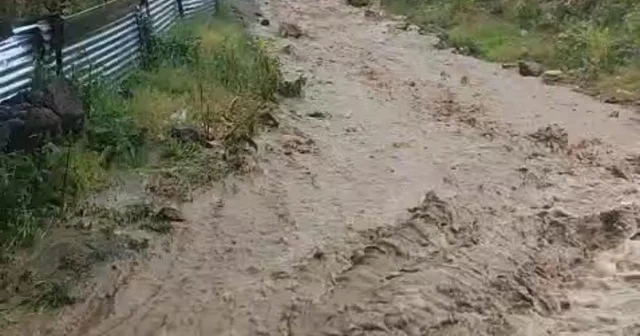 Göle de sağanak sele yol açtı, evleri su bastı Ardahan Haberleri