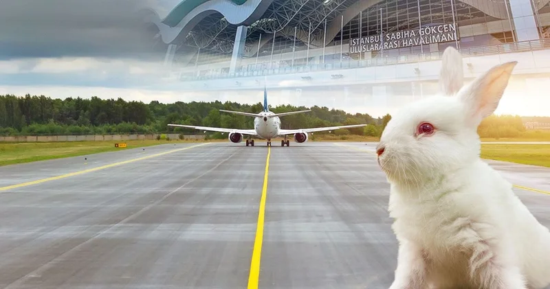 Havada tavşan paniği! Pilot hemen telsize sarıldı