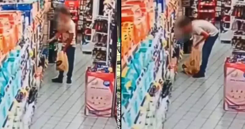 Sultangazi de marketten şampuan çalan şüpheliyi çalışanlar yakaladı