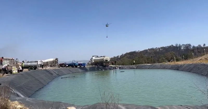 Helikopterler için gölet oluşturdular! Son dakika haberleri