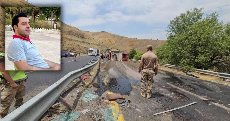 Bir acı haber de Diyarbakır dan! Yangın söndürmeye giden itfaiye eri kazada öldü