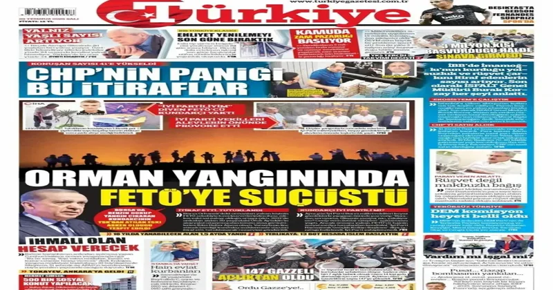 Bursa daki yangının altından FETÖ çıktı! Gazete manşetleri
