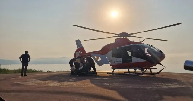 Trabzon da ambulans helikopter, yaylada rahatsızlanan kadın için havalandı Trabzon Haberleri