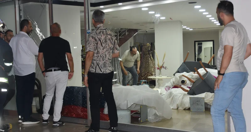 Gelinlikçi dükkanını kundaklamaya çalışırken yakalandı