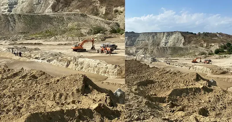 Silivri de de kum ocağında göçük; 1 işçi mahsur kaldı