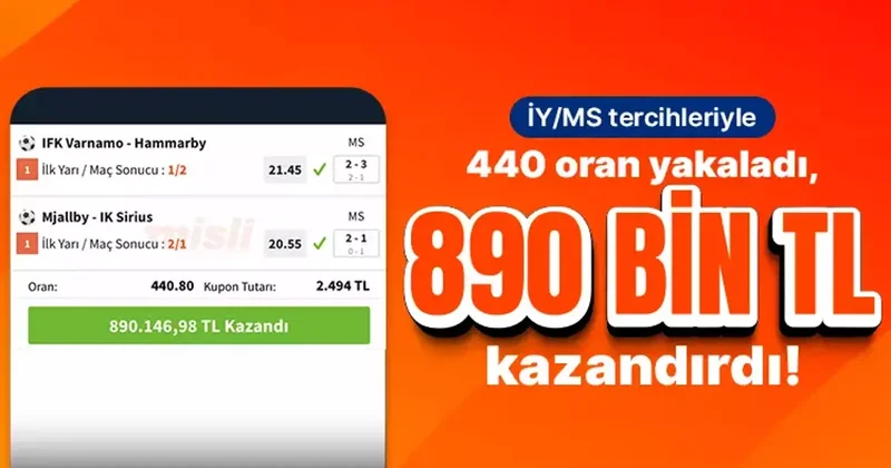 Misli’de haftanın kuponu… İY/MS tercihleriyle 440 oran yakaladı, 890 bin TL kazandırdı! İddaa Spor Haberleri