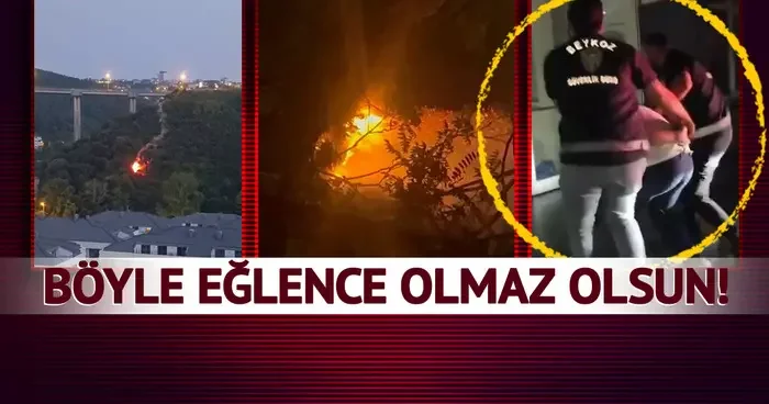 Böyle eğlence olmaz olsun! İstanbul da orman yangınının başladığı an kamerada: Kıskıvrak yakalandı, ifadesi pes dedirtti