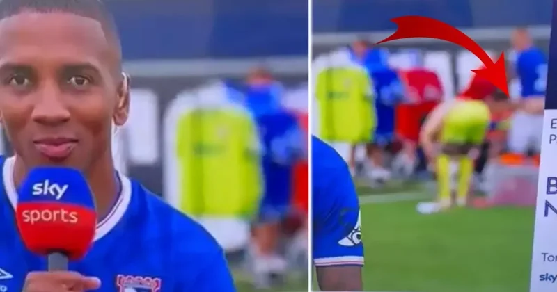 Ashley Young ın röportajı olay oldu! Şortunu indirip kalçasını gösterdi