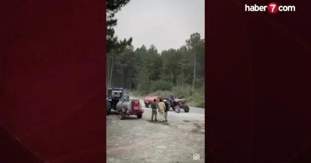 Yangına su yetiştirmek için patlak lastikle 2 kilometre katetti! O anları anlattı