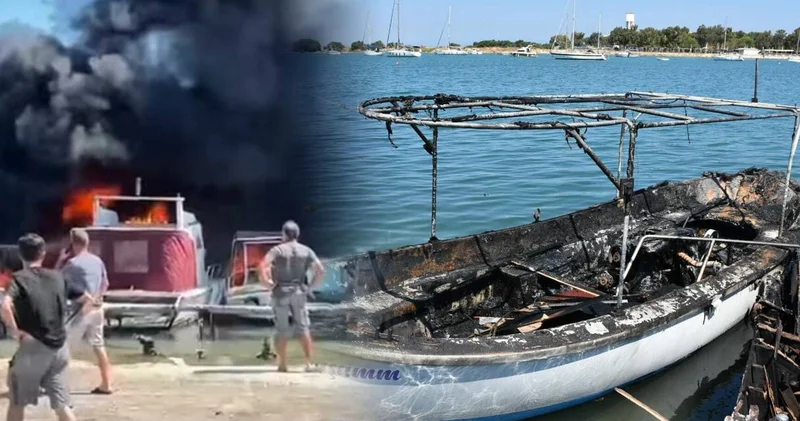 Urla’da yangın paniği! 5 tekne alevlere teslim oldu