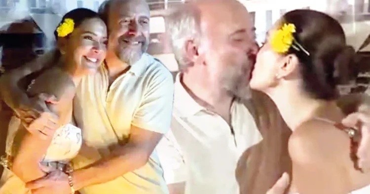 Halit Ergenç ten Bergüzar Korel e 43. yaş öpücüğü