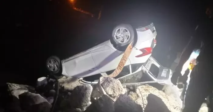 Erzurum da otomobil nehre uçtu: 1 ölü, 1 yaralı, 1 kayıp
