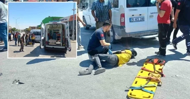 Karaman da minibüs ile motosiklet çarpıştı: Yaralılar var Karaman Haberleri