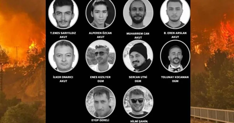 Orman yangınında ölen 10 AKUT gönüllüsü ve orman işçisi Ankara da anıldı