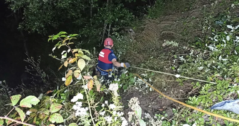 Ordu da uçuruma yuvarlanan tarım aracının sürücüsü öldü, babası yaralandı