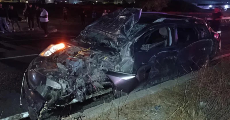 Tekirdağ da otomobil direğe çarptı: 1 ölü