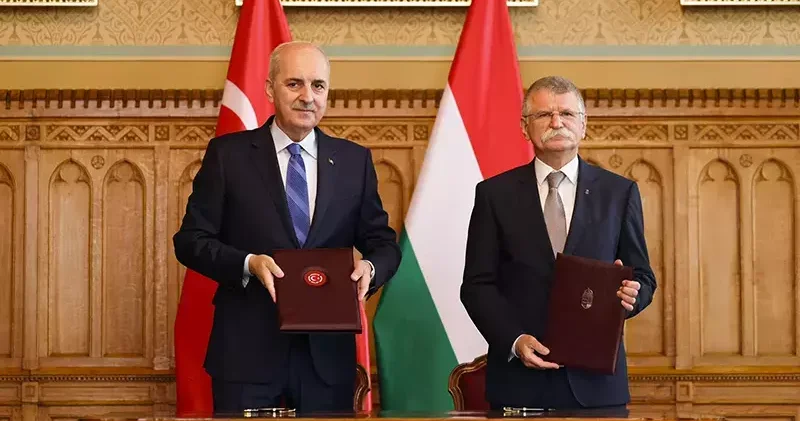TBMM Başkanı Kurtulmuş, Budapeşte’de Macaristan Ulusal Meclisi Başkanı Köver ile görüştü