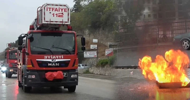 Yangın ihbarına giden itfaiye ekibi neye uğradığını şaşırdı!