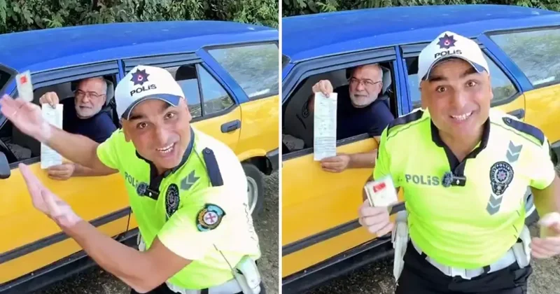 Sosyal medyada videolar paylaşan trafik polisi görevden uzaklaştırıldı