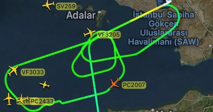 Yer: İstanbul! Radara yansıdı, uçaklar inemedi: Tur atmaya başladı!