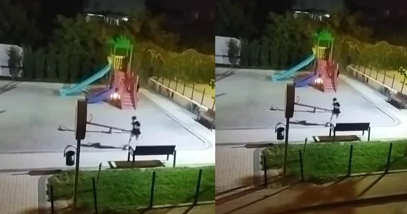 Bursa da çocuklar oyun parkında yangın çıkardı