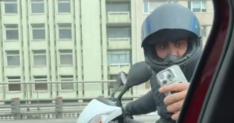 Aracı yumrukladı! Trafikte kadın avukata tehdit! Son dakika haberleri