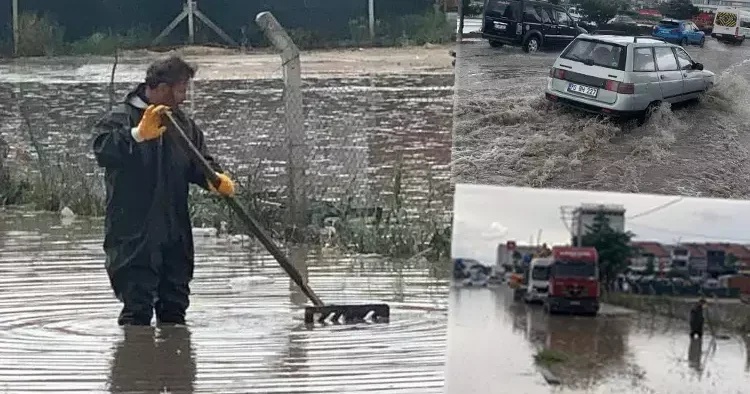 Birçok ilde sağanak yağış! Sokaklar ve caddeler göle döndü