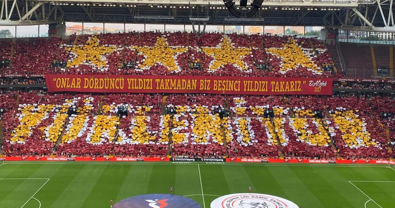RAMS Park ta koreografi şov: Fenerbahçe ye 5. yıldız göndermesi Galatasaray Haberleri