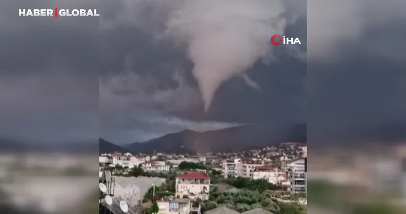 Gazipaşa da hortum felaketi kamerada: Her şey 5 dakika içerisinde yerle bir oldu!
