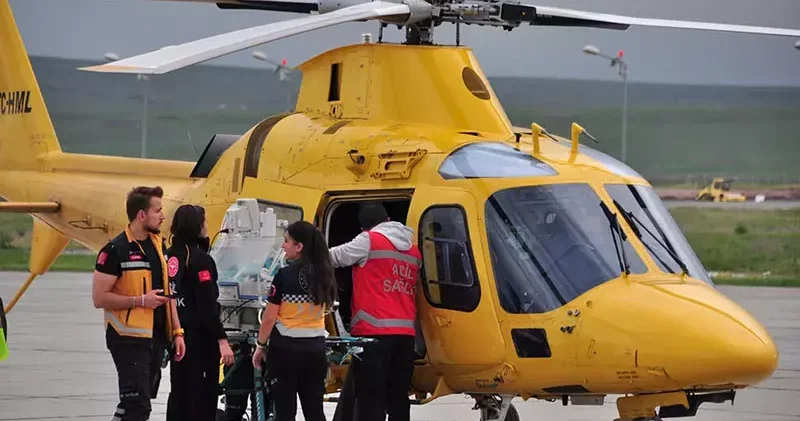 Ambulans helikopter, 1 günlük Çinan bebek için havalandı