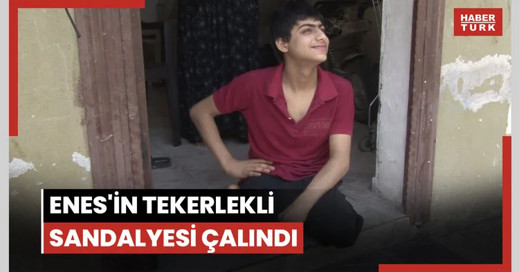 Enes in tekerlekli sandalyesi çalındı şimdi emekleyerek geziyor