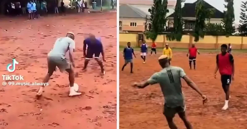 Osimhen in futbol oynadığı saha gündem oldu
