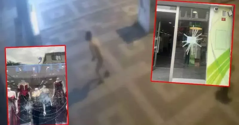 Bakırköy de çok sayıda banka ve iş yerlerinin camlarını taşla kıran şüpheli yakalandı