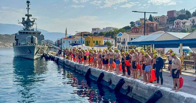 Uluslararası Meis Kaş Yüzme Yarışı gerçekleştirildi Antalya Haberleri