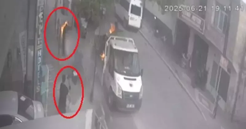 Kamyonetin kasasındaki jeneratör patladı; alevler tamirciye sıçradı