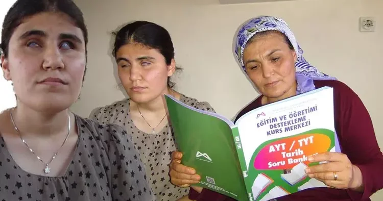 Annesi kitapları okudu, görme engelli Nazalin ilk 10 bin sıralamasına girdi