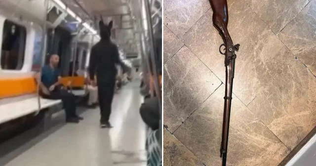 Metroda tavşan kostümü ve oyuncak tüfekle gezen şahıs yakalandı İstanbul Haberleri