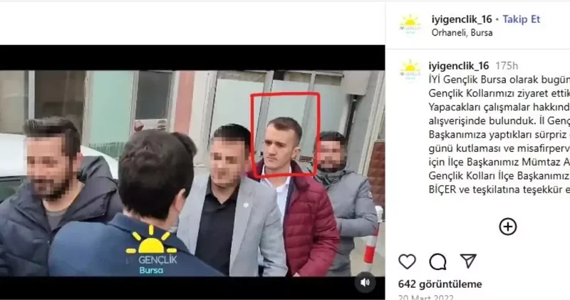 Tutuklanan FETÖ cü kundakçının, İYİ Parti deki görüntüleri ortaya çıktı