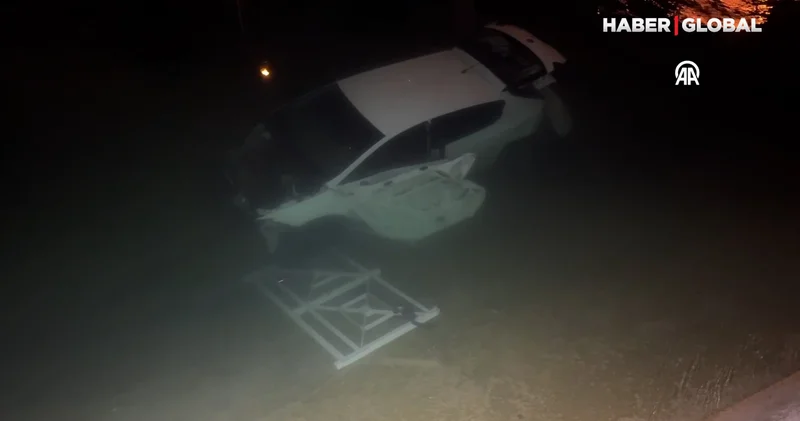 Otomobil sulama kanalına uçtu: 3 yaralı