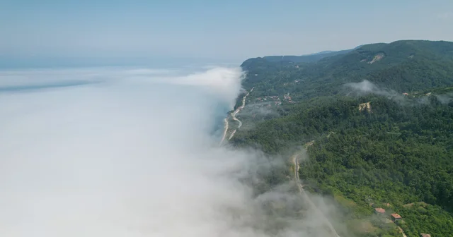 Kastamonu da oluşan sis dronla görüntülendi Kastamonu Haberleri