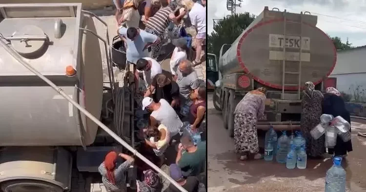Bir aydır su verilmiyor! Şehri terk ediyorlar İstanbul a sadece birkaç saat uzaklıkta: Su yok, sabır da kalmadı