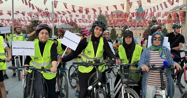 Konya da bisikletçiler, trafik kazasında hayatını kaybeden arkadaşları için pedal çevirdi Konya Haberleri