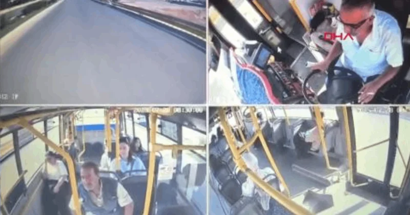 Direksiyon başında ölüm: otobüsteki yolcu faciayı önledi Sözcü Gazetesi