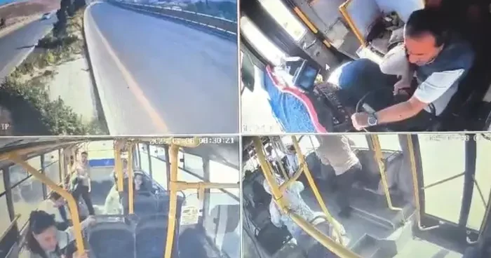 Şoför bir anda yere yığıldı: Az kalsın yola devrilecekti! Otobüste zor anlar...