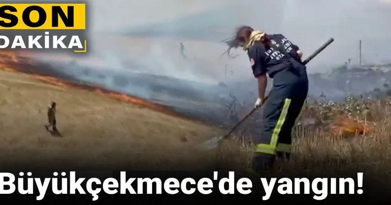 Son dakika Büyükçekmece de yangın
