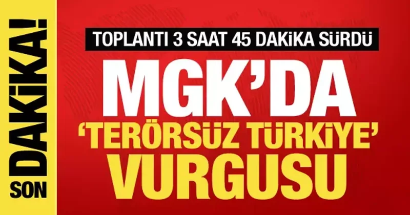 Milli Güvenlik Kurulu bildirisinde Terörsüz Türkiye vurgusu